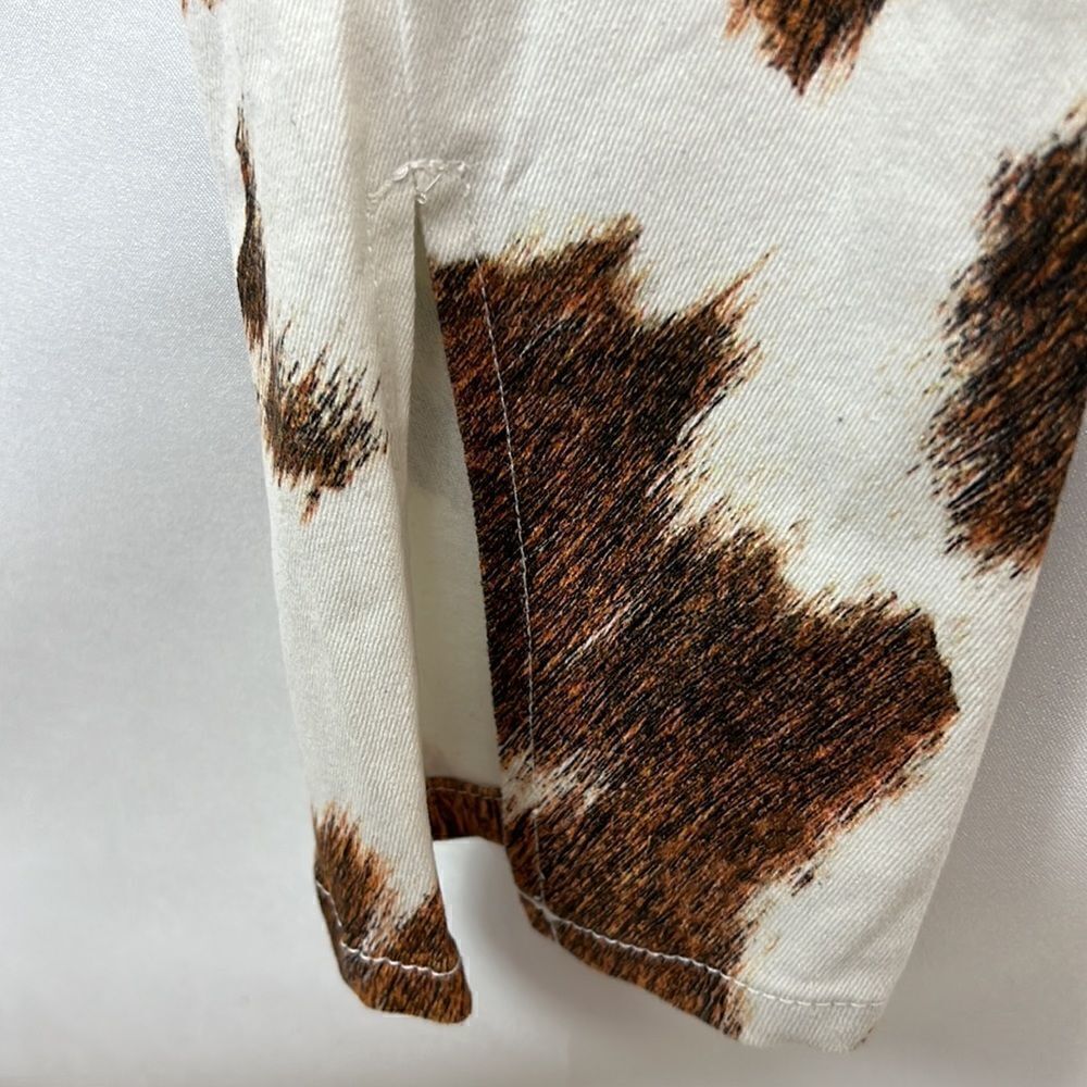 We Wore what White and brown animal print jeans size 26 NWT - Picture 9 of 16